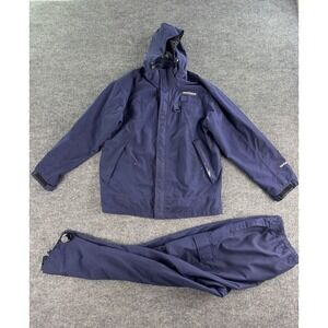 Field Stream Hydro Suit Jacket Medium Blue Outdoor Hunting Rain Pants Large